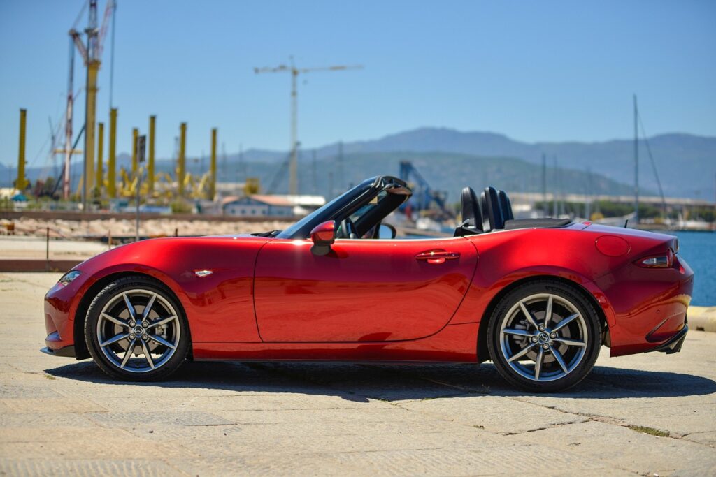 mazda mx-5, car wallpapers, sports car, automobile, convertible, red car, vehicle, car